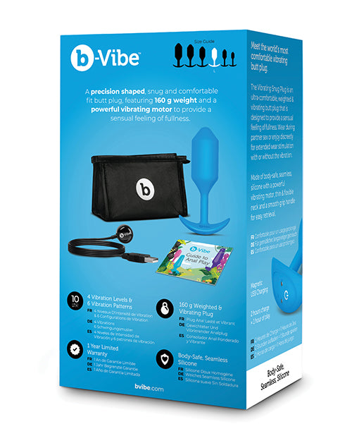 b-Vibe Vibrating Snug Plug – Large Blue