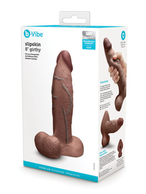 b-Vibe Slipskin 8" Girthy - Brown