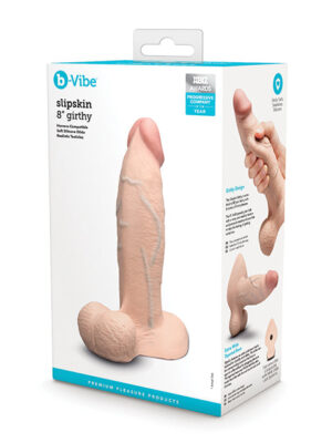 b-Vibe Slipskin 8" Girthy - Cream