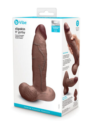 b-Vibe Slipskin 9" Girthy - Brown