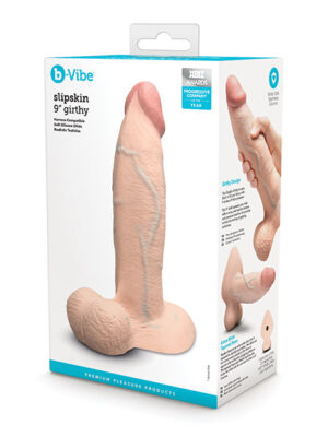 b-Vibe Slipskin 9" Girthy - Cream