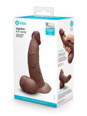 b-Vibe Slipskin 6.5" Curvy - Brown