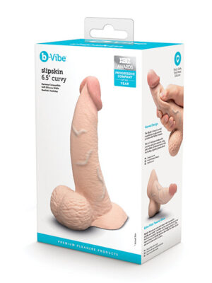 b-Vibe Slipskin 6.5" Curvy - Cream