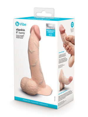 b-Vibe Slipskin 8" Curvy - Cream