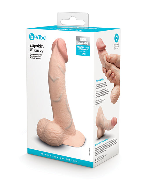 b-Vibe Slipskin 8″ Curvy – Cream
