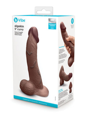 b-Vibe Slipskin 9" Curvy - Brown