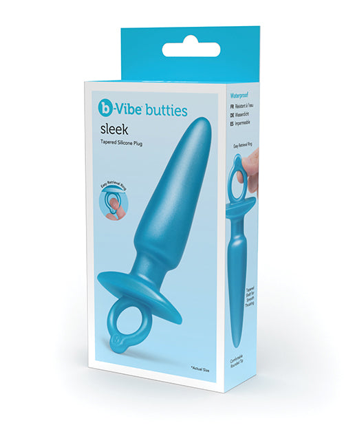 b-Vibe Butties Sleek Tapered Plug – Blue