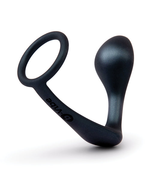 b-Vibe Butties Ringer Cock Ring & Prostate Plug - Black - Image 2