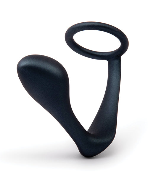 b-Vibe Butties Ringer Cock Ring & Prostate Plug - Black - Image 3