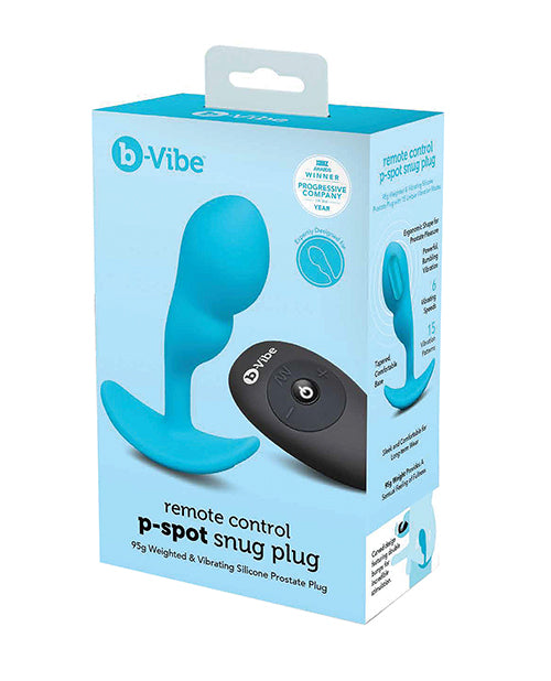 b-Vibe Remote Control P-Spot Snug Plug – Blue
