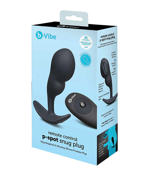 b-Vibe Remote Control P-Spot Snug Plug – Black