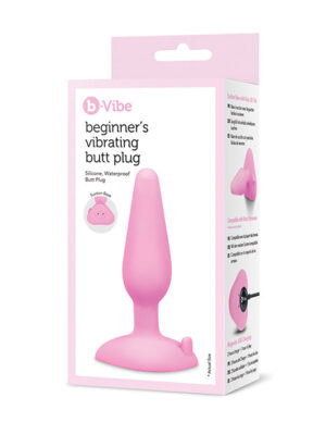 b-Vibe Beginner's Vibrating Tapered Butt Plug - Pink