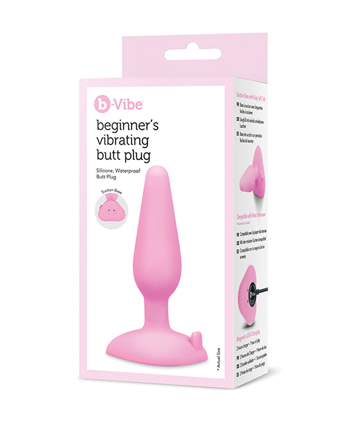 b-Vibe Beginner’s Vibrating Tapered Butt Plug – Pink