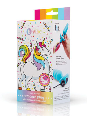 b-Vibe Unicorn Tail Vibrating Butt Plug - Special Edition