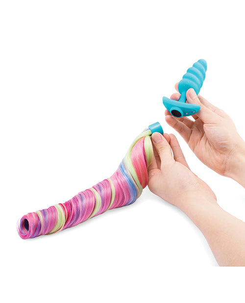 b-Vibe Unicorn Tail Vibrating Butt Plug - Special Edition - Image 13