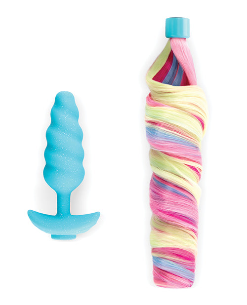 b-Vibe Unicorn Tail Vibrating Butt Plug - Special Edition - Image 6