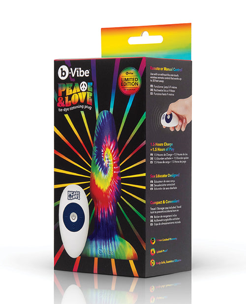 b-Vibe Peace & Love Tie-Dye Rimming Plug – Special Edition