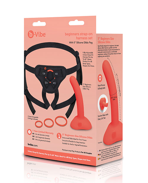 b-Vibe Beginner's Strap-On Harness Set - With 5 Silicone Dildo Peg - Image 9