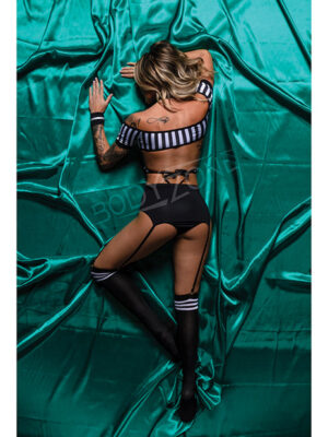 Role Play Risque Referee 6 pc Set Black/White M/L