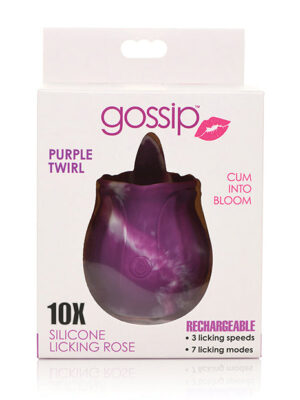 Curve Toys Gossip Licking Rose - Purple Twirl