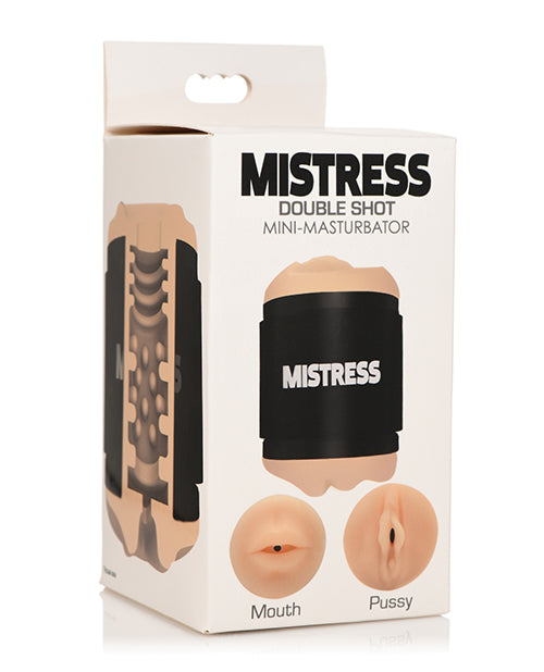 Curve Toys Mistress Double Shot Mini Masturbator Mouth & Pussy – Light