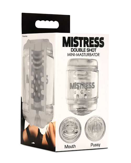 Curve Toys Mistress Double Shot Mini Masturbator Mouth & Pussy – Clear