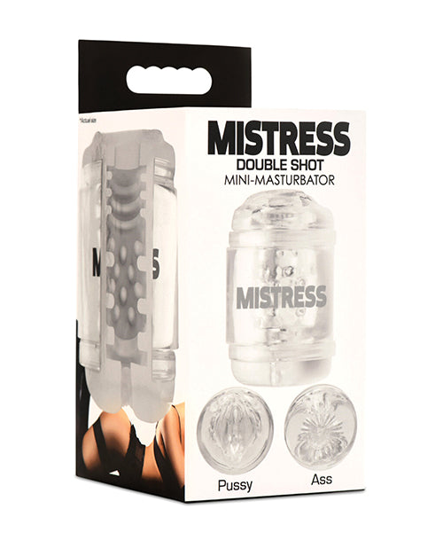 Curve Toys Mistress Double Shot Pussy & Ass Mini Masturbator – Clear