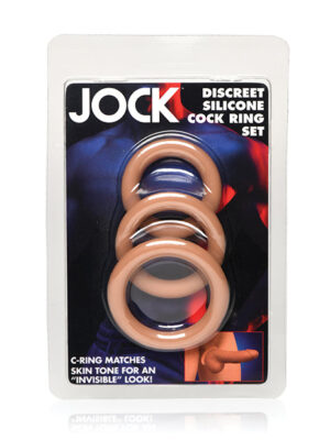 Curve Toys Jock Silicone Cock Ring Set of 3 - Medium