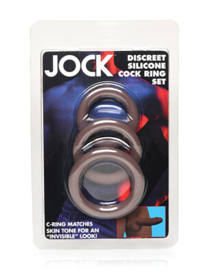 Curve Toys Jock Silicone Cock Ring Set of 3 - Dark