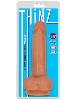 Curve Toys Thinz 7" Slim Dong w/Balls - Vanilla