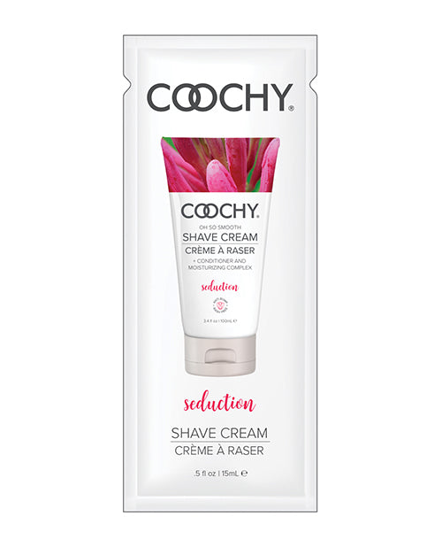 COOCHY Shave Cream Foil – .5 oz Seduction Honeysuckle/Citrus