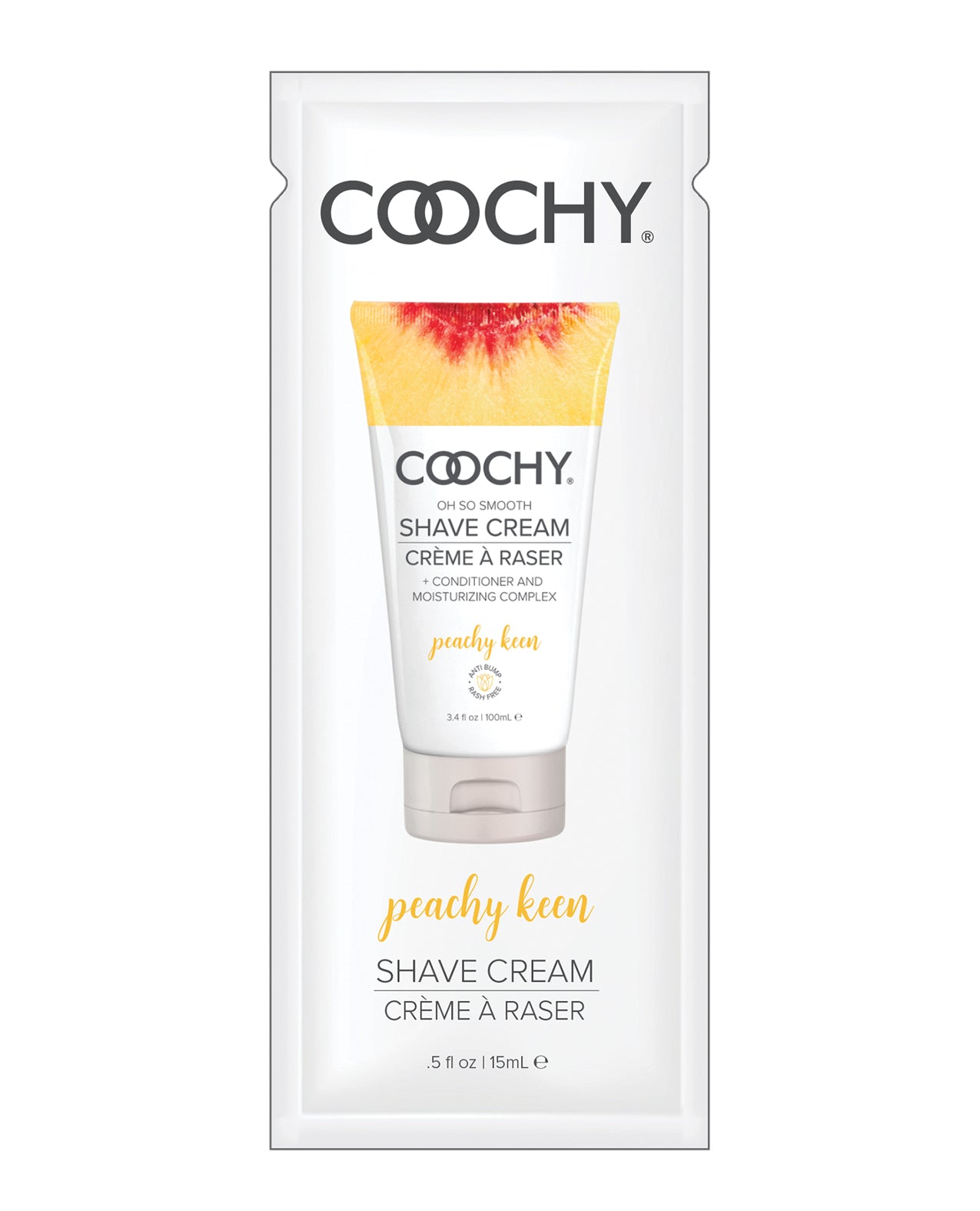 COOCHY Shave Cream – .5 oz Peachy Keen