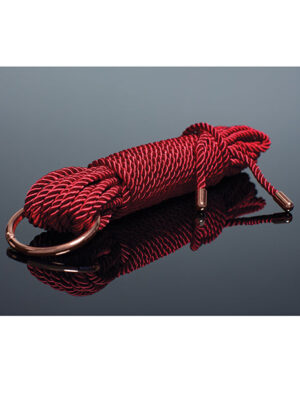 Pleasure Collection Silky Smooth Rope - Red/Rose Gold