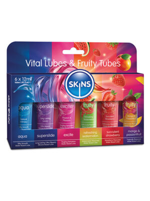 Skins Vital Lubes & Fruity Tubes - 12 ml Tubes Pack of 6