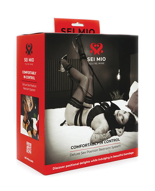 Sei Mio Comfortably in Control Deluxe Sex Position Restraint System – Black