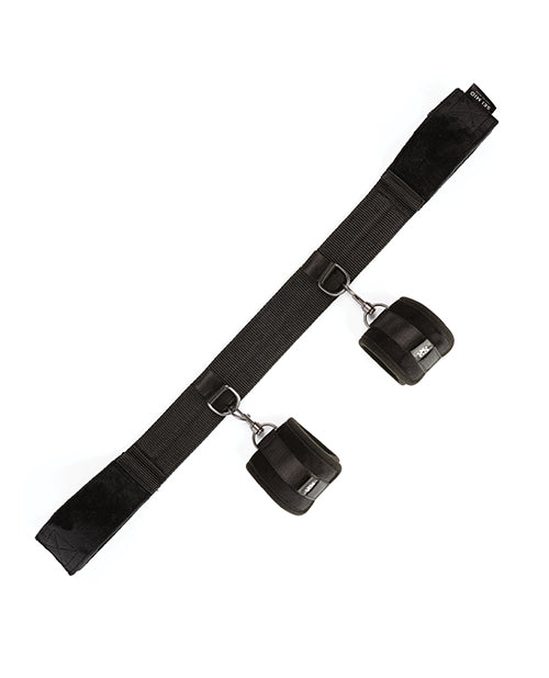Sei Mio Spread the Love Ankle Spreader Bar w/Wrist Cuffs – Black
