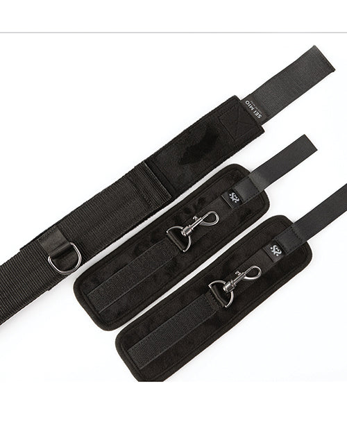 Sei Mio Spread the Love Ankle Spreader Bar w/Wrist Cuffs - Black - Image 3