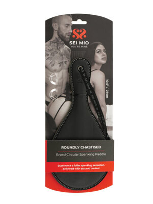 Sei Mio Roundly Chastised Broad Circular Spanking Paddle - Black