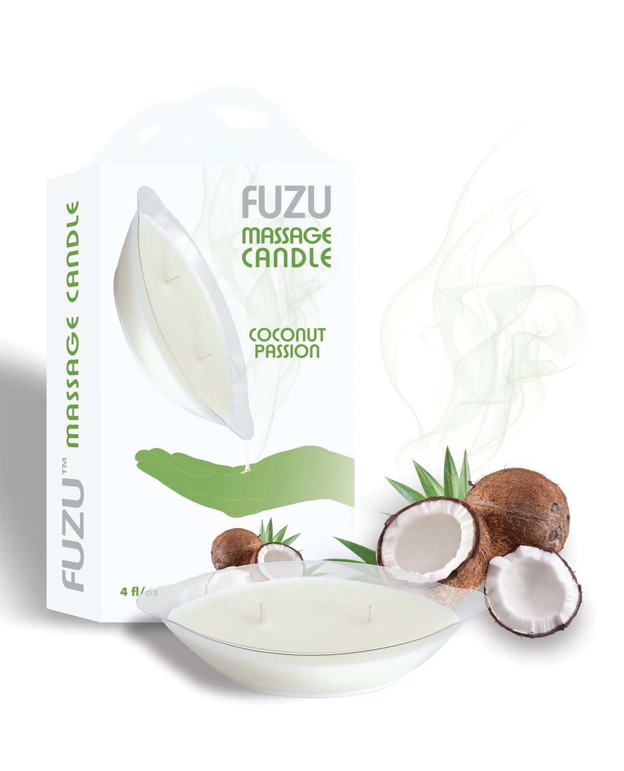 Fuzu Massage Candle – 4 oz Coconut Passion