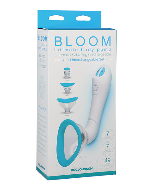Bloom Intimate Body Automatic Vibrating Rechargeable Pump – Sky Blue/White