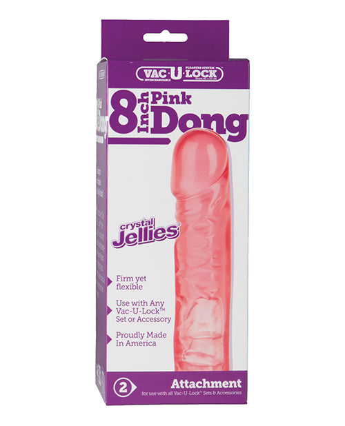 Vac-U-Lock 8″ Crystal Jellie Pink