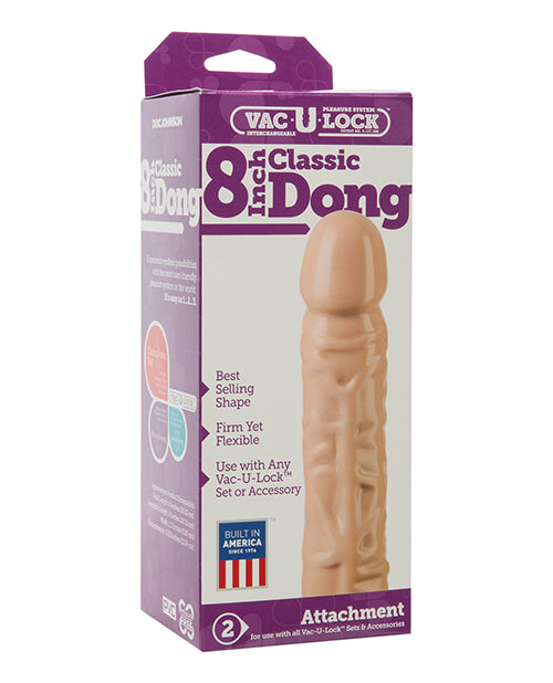 Vac-U-Lock 8″ Classic Dong – White