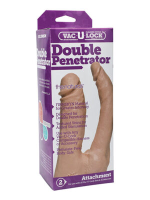 Vac-U-Lock Double Penetrator - White