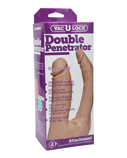 Vac-U-Lock Double Penetrator – White