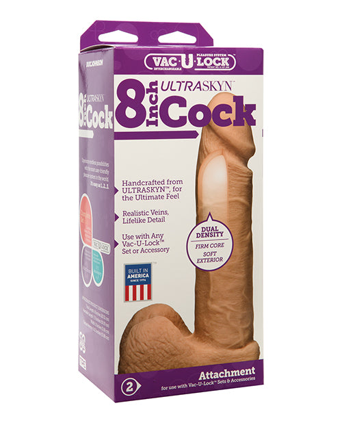 Vac-U-Lock 8″ ULTRASKYN Cock & Balls Attch. – White