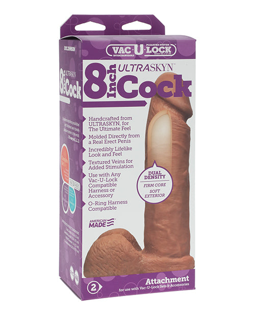 Vac-U-Lock 8″ ULTRASKYN Cock Attch. – Brown