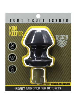Fort Troff Kum Keeper Anal Plug - Large, Black