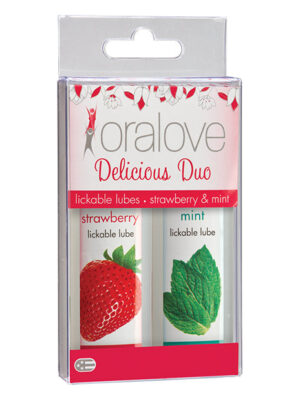 Oralove Delicious Duo Flavored Lube - Strawberry & Mint