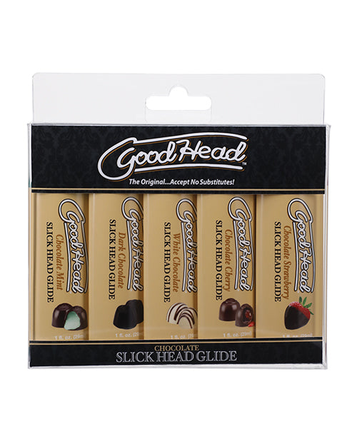 GoodHead Chocolate Slick Head Glide – Asst. Flavors Pack of 5