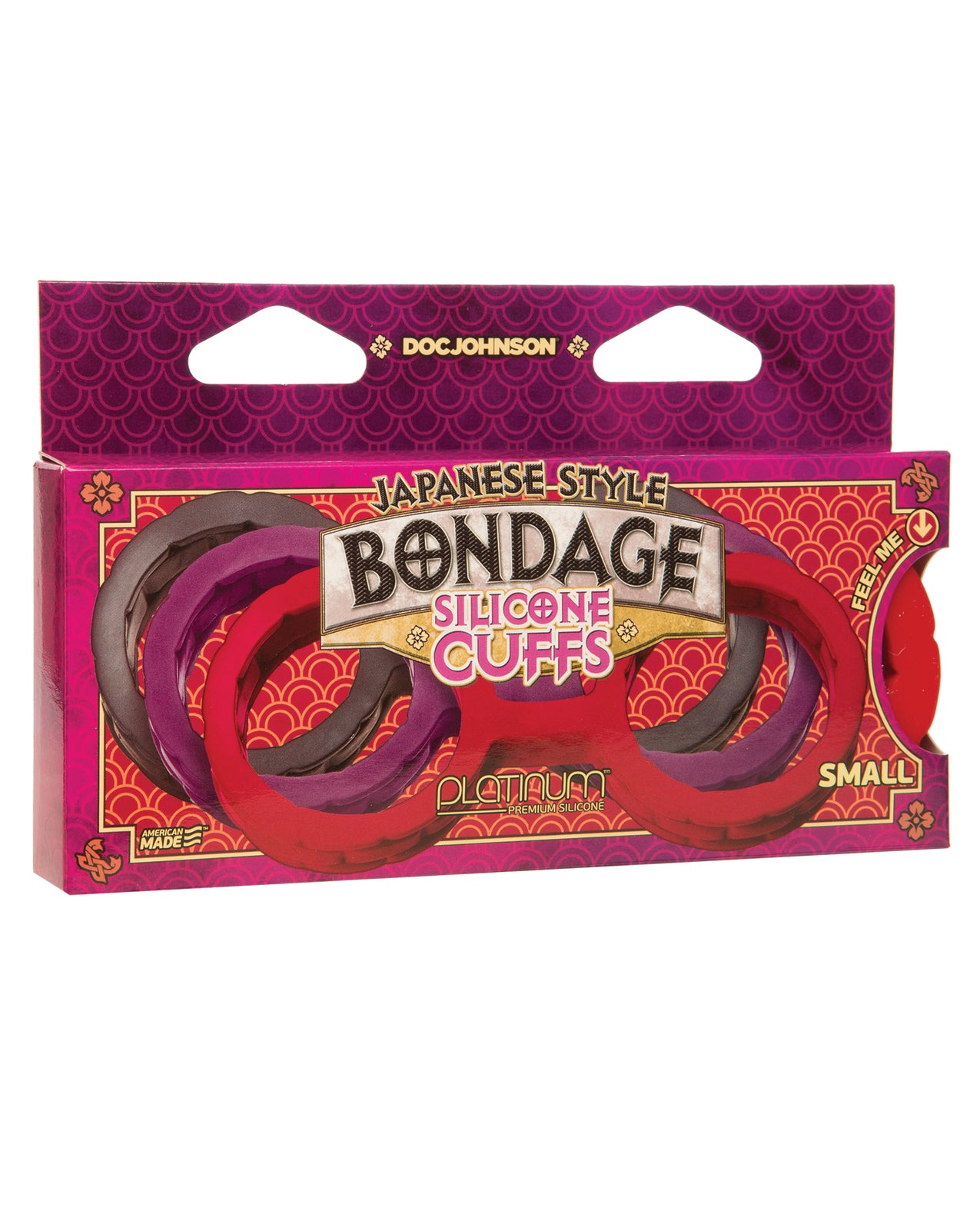 Japanese Bondage Silicone Cuffs Small – Red